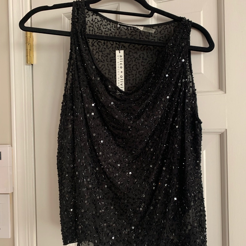 New Alice and Olivia beaded tank xS